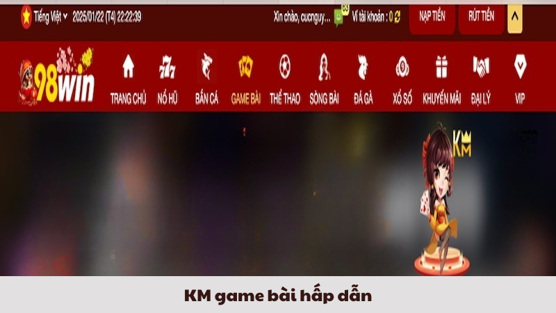 KM game bài hấp dẫn